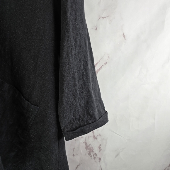 Habitat Shirt Womens Medium Tunic Button Front Back Textured Long Sleeve Gauze - Picture 9 of 13